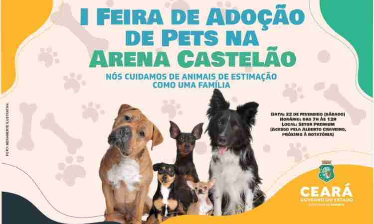 Arena Castelão realiza I Feira de Adoção de Animais, neste sábado (22)